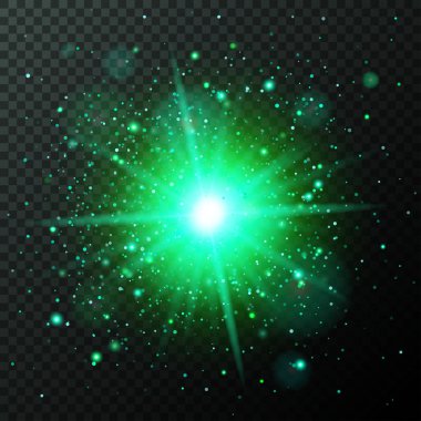 Parlayan parlak soyut yıldız