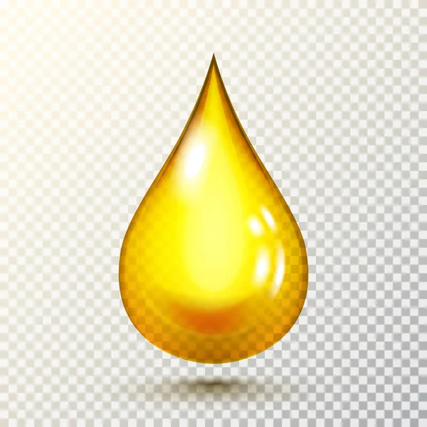 Gyllene olja droppa — Stock vektor