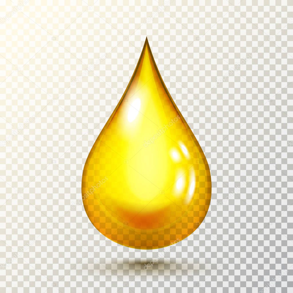 Golden oil drop