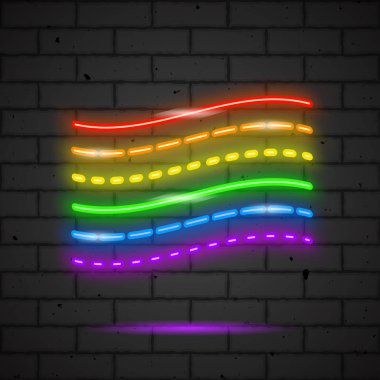 Gökkuşağı neon bayrağı