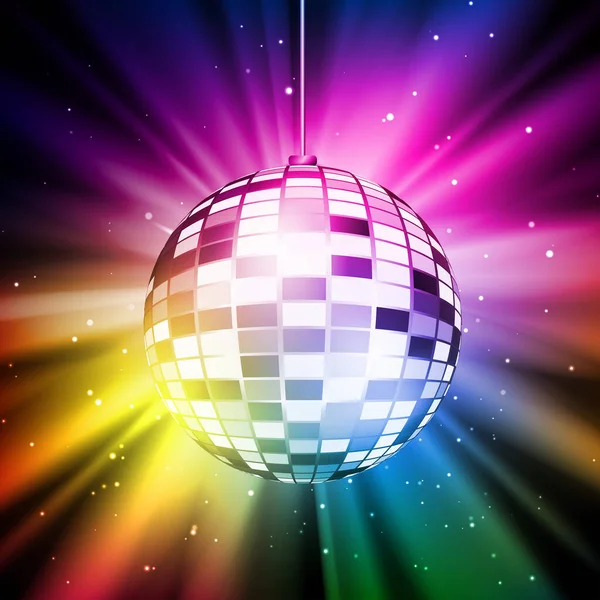 Colorful disco ball — Stock Vector