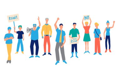 Çizgi film insanlarını protesto etmek