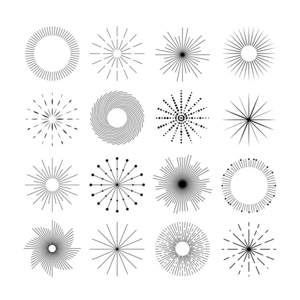 Logos et emblèmes Sunbursts — Image vectorielle