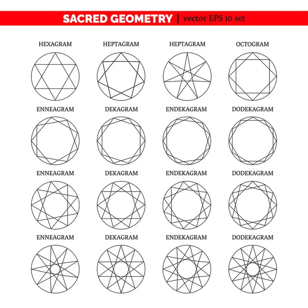 Conjunto geometría sagrada — Vector de stock