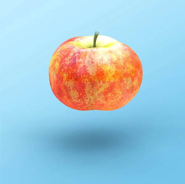 Realistic Apples Isolated Gradient Background Illustration — Stock Photo, Image