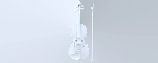 Bianco Violino Bianco Gradiente Sfondo Illustrazione Rendering — Foto Stock