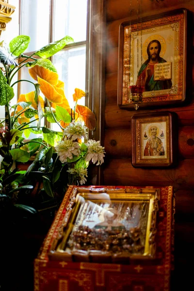 Intérieur Église Temple Rite Orthodoxe Baptême Mariage Prière — Photo