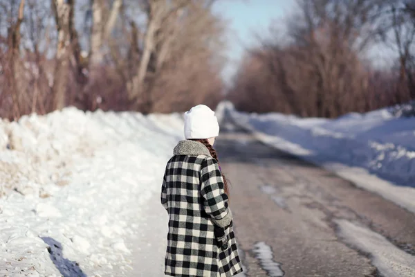 Winter Path Winter Forest Snow — Stock Photo, Image