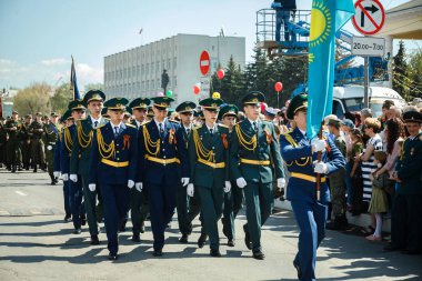 Ölümsüz alayı. Zafer Bayramı. Askeri geçit töreni. 