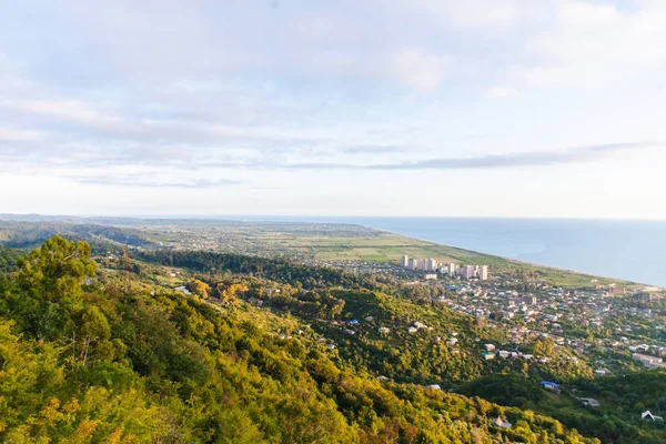 Orizont Maritim Munţii Abhaziei Marea Neagră Vacanță Vară — Fotografie de stoc gratuită