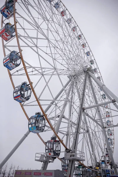 Óriáskerék Vidámpark Látnivalók Vacation Panoráma — Stock Fotó