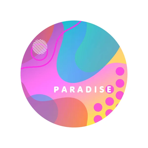 Carte Design Artistique Unique Paradis Avec Fond Dégradé Formes Éléments — Image vectorielle