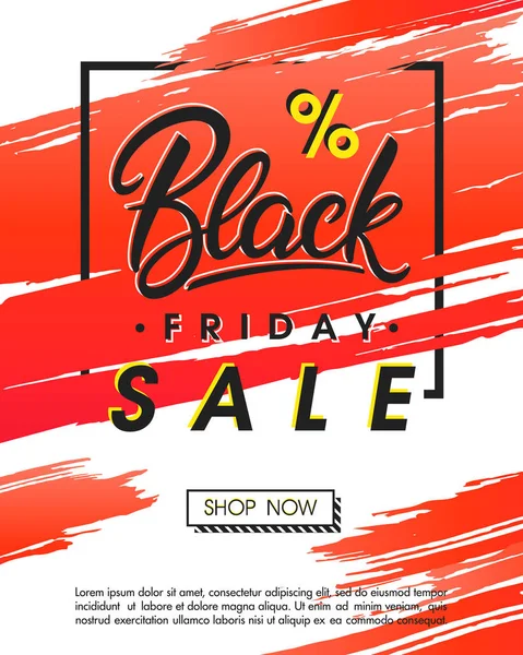 Black Friday Verkauf Banner Special Angebot Mit Schriftzug Und Grunge — Stockvektor