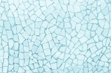 Kırık fayans mozaik seamless modeli. Beyaz ve mavi taş duvar yüksek çözünürlüklü gerçek fotoğraf veya tuğla sorunsuz ve iç arka plan doku.