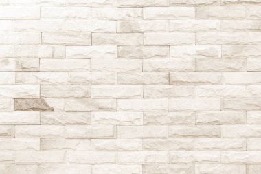Krem ve beyaz tuğla duvar doku arka plan. Tuğla veya döşeme iç rock eski desen taş temizlemek beton ızgara düzensiz tuğla tasarım yığını.