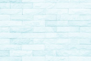 Mavi ve beyaz tuğla duvar doku arka plan. Tuğla veya döşeme iç rock eski desen taş temizlemek beton ızgara düzensiz tuğla tasarım yığını.