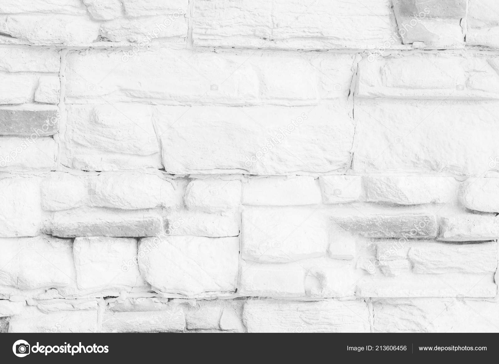 Pastel White Brick Wall Texture Interiors Background Gray