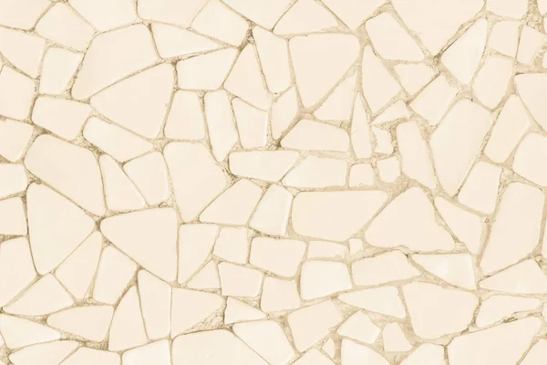 Broken tiles mosaic seamless pattern. Pastel Cream the tile wall high resolution real photo or brick seamless and texture interior background.