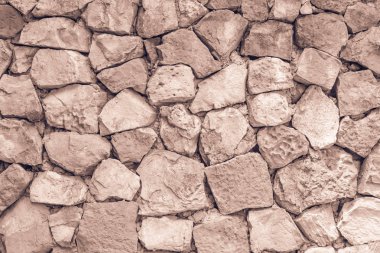 Sorunsuz kahverengi deseni dekoratif gri kayrak taş duvar yüzeyi çok renkli taşlar veya çimento veya kumtaşı blokları modern tarzı tasarım dekoratif düzensiz kırık realmasonry duvarına.