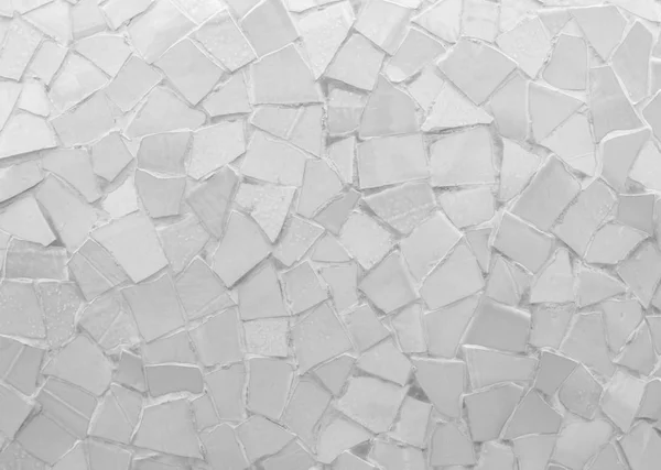 Сломанная Плитка Мозаика Бесшовный Узор Белый Серый Плитки Стены Высоким — стоковое фото