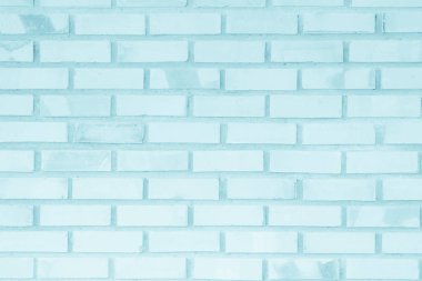 Tuğla duvar soluk mavi boya pastel sakin sesi doku arka plan ile boyalı. Tuğla ve taş döşeme iç rock eski desen beton ızgara düzensiz tuğla tasarım yığın temiz.