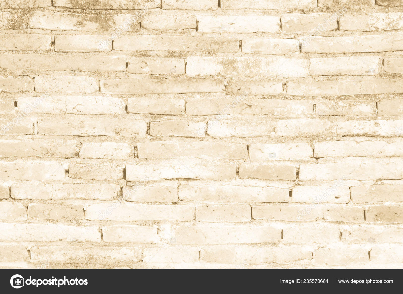 Cream Colors Brown Brick Wall Art Concrete Stone Texture