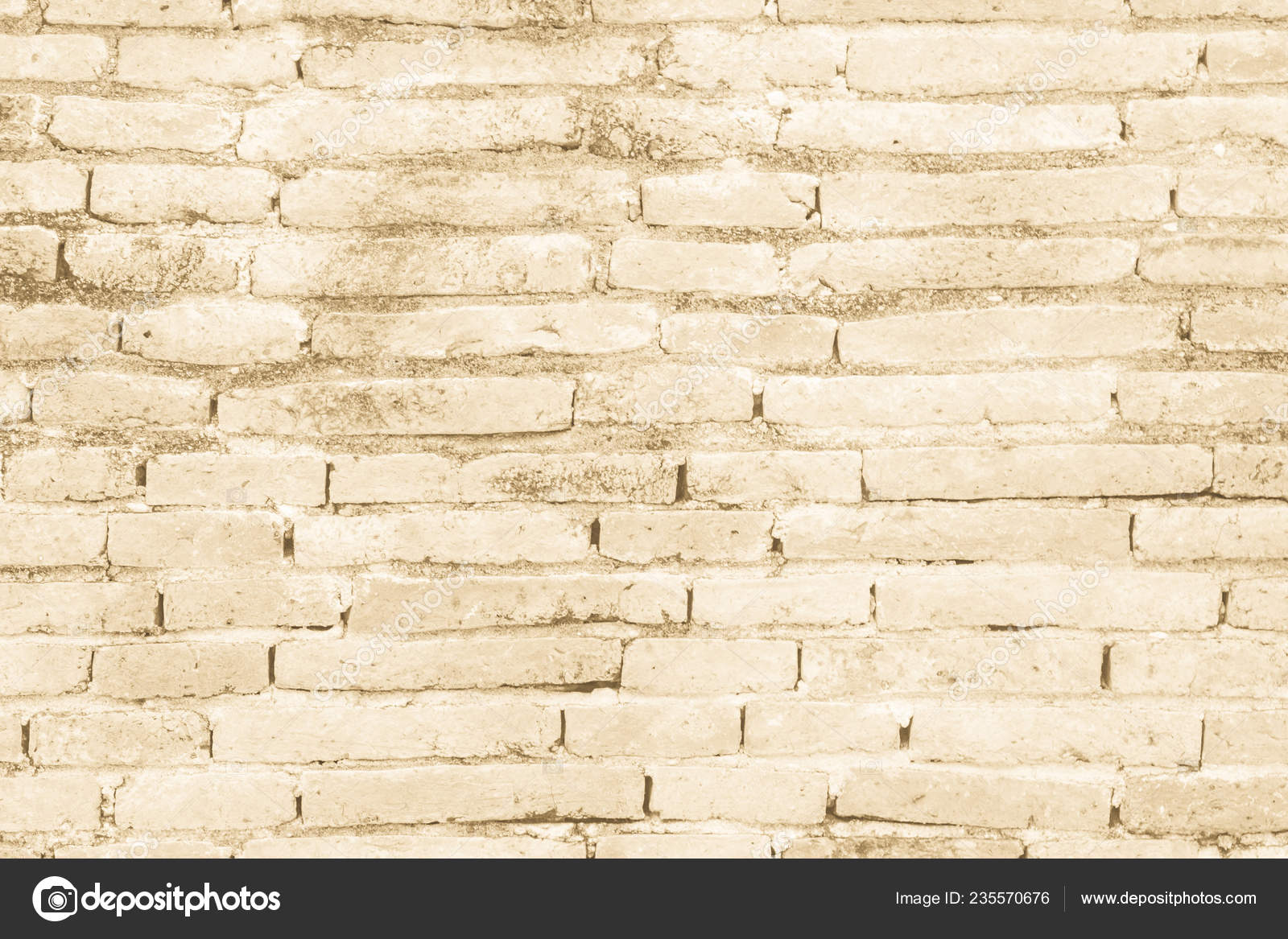 Cream Colors Brown Brick Wall Art Concrete Stone Texture