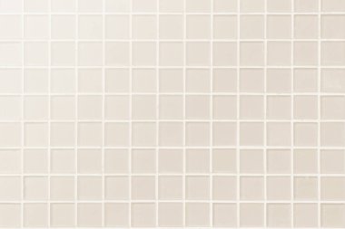 Beyaz veya krem seramik duvar ve zemin döşeme arka plan. Geometrik mozaik doku yatak odası dekorasyon için tasarım. Zemin reklam afiş poster veya web için basit seamless modeli