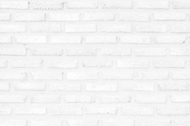 Beyaz tuğla duvar doku arka plan. Tuğla veya döşeme iç rock eski desen taş temizlemek beton ızgara düzensiz tuğla tasarım yığını.