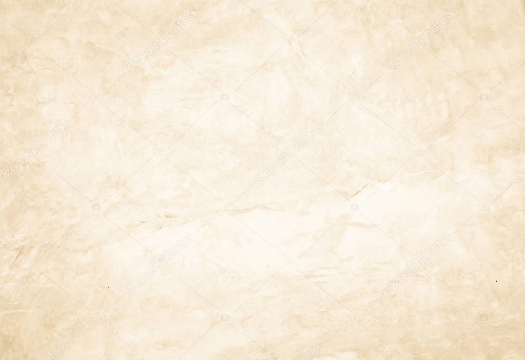 Cream concreted wall for interiors or outdoor exposed surface polished concrete. Cement have sand and stone of tone vintage, natural patterns old antique, design art work floor texture background.