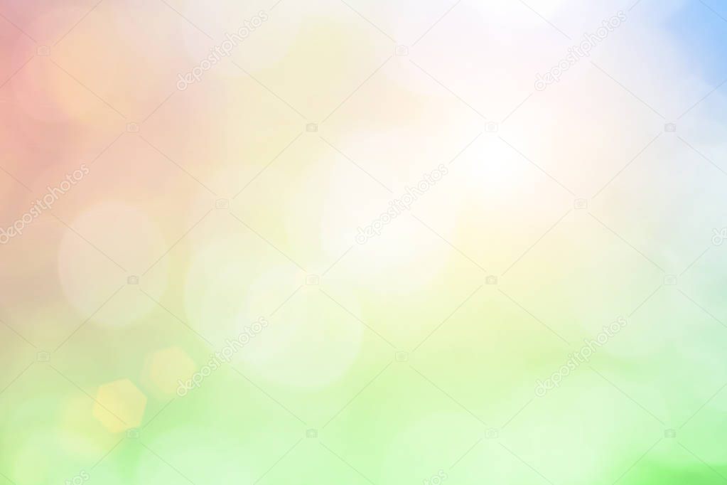 Abstract blurred beautiful glitter glowing pastel color of focus