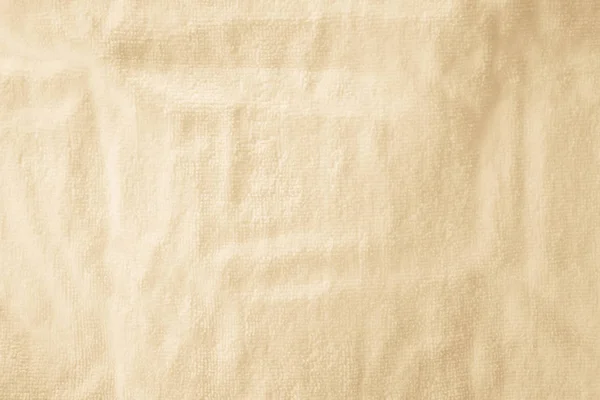 Creme toalha de algodão mock up tecido modelo — Fotografia de Stock