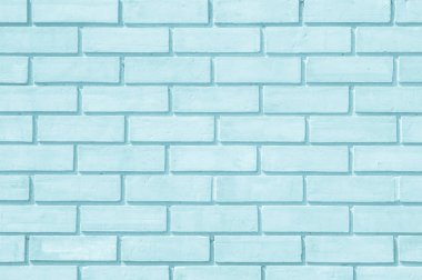 Tuğla duvar soluk mavi boya pastel sakin sesi doku arka plan ile boyalı. Tuğla ve taş döşeme iç rock eski desen beton ızgara düzensiz tuğla tasarım yığın temiz.