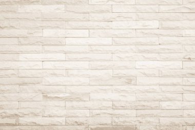Krem ve beyaz duvar dokusu, tuğla desenli modern dekoratif ev ve klasik taş döşeme döşemesi iç mimarisi veya kopya alanı için eski beton tuğla yığını dikişsiz doğa.