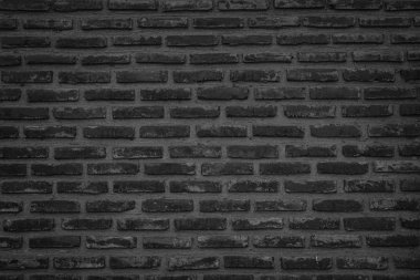 Soyut Duvar siyah tuğla duvar doku arka plan desen, tuğla yüzey arka planlar. Vintage Brickwork veya taş döşeme iç kaya eski temiz beton ızgara düzensiz, duvar kağıdı tuğla tasarımı. 