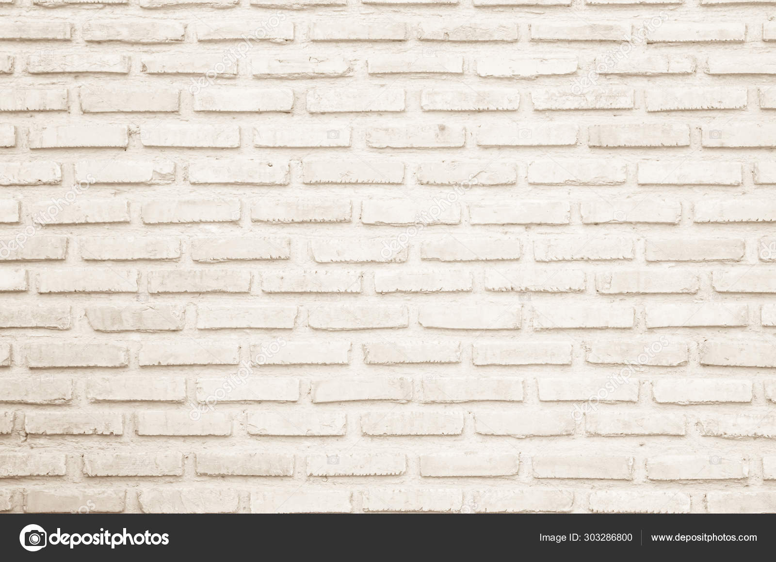 Wall Cream Brick Wall Texture Background In Room At Subway