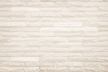 Krem ve beyaz duvar dokusu, tuğla desenli modern dekoratif ev ve klasik taş döşeme döşemesi iç mimarisi veya kopya alanı için eski beton tuğla yığını dikişsiz doğa.