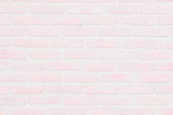 Abstract Pastel Pink and White brick wall texture background pre wedding. Brickwork or stonework lovely flooring interior rock old pattern clean concrete grid uneven bricks, design valentine day. — Stock Photo, Image