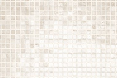 Krem rengi seramik duvar ve zemin fayansları soyut arka plan. Yatak odasının geometrik mozaik desen dekorasyonunu tasarla. Reklam afişi için basit, pürüzsüz bir şablon. Krem karo yüksek çözünürlüklü gerçek fotoğraf dokusu arkaplanı. 