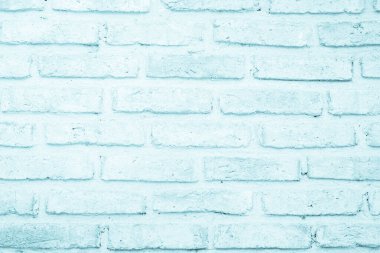 Soyut Pastel Mavi ve Beyaz tuğla duvar doku arka plan öncesi düğün. Tuğla veya taş güzel döşeme iç kaya deseni temiz beton ızgara düzensiz tuğla, tasarım genç tarzı.