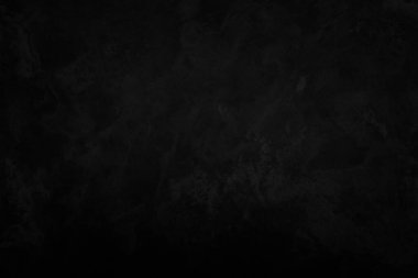 Ekran ve web tasarım elemanı konsepti dekoru üzerindeki ürün ve içeriği göstermek veya tanıtmak için geçmişe dönük koyu siyah çimento ve beton duvar arkaplan dokusu kapat veya tanıt.