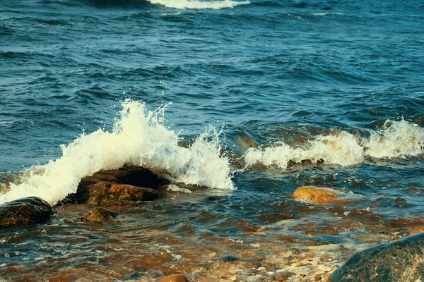 Stone Waves Baltic Storm Strong Wind — Stock Photo, Image