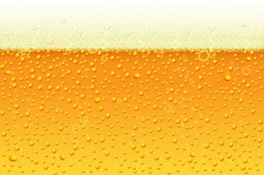 Light bira köpük arka plan ile. Vektör çizim gerçekçi tarzı pub ve bar menü tasarımı, afiş ve broşür için.