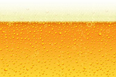 Light beer with foam background. Vector illustration in realistic style for pub and bar menu design, banners and flyers. clipart