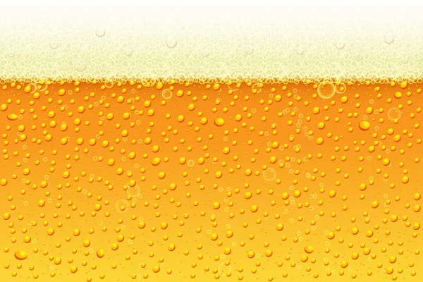 Helles Bier mit Schaumhintergrund. Vektor-Illustration in realistischem Stil für Pub und Bar-Menügestaltung, Banner und Flyer. — Stockvektor