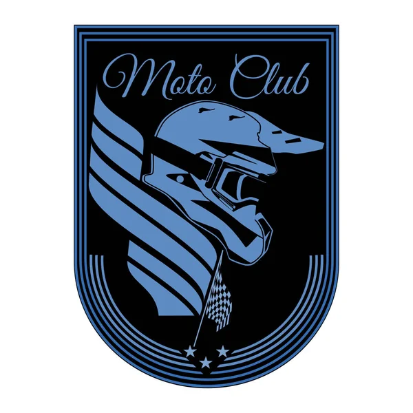 Modello di emblema logo distintivo club motociclistico modello vettoriale — Vettoriale Stock
