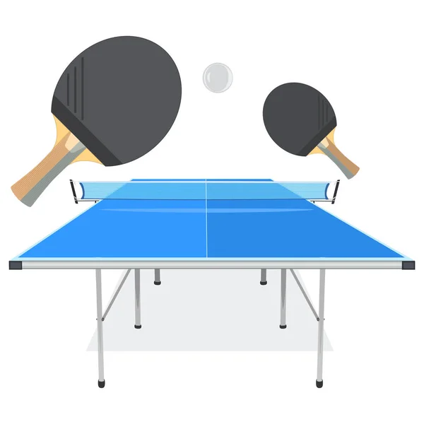 Ping pong game equipment, vector isolated illustration — Stock Vector