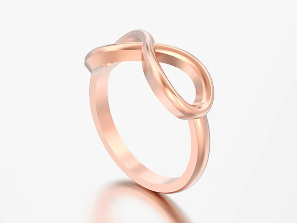 Illustrazione Rosa Anello Semplice Anello Infinito Sfondo Grigio — Foto Stock