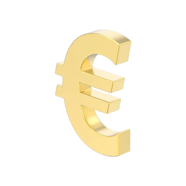 Illustratie Geïsoleerd Gouden Uero Geld Een Witte Achtergrond — Stockfoto