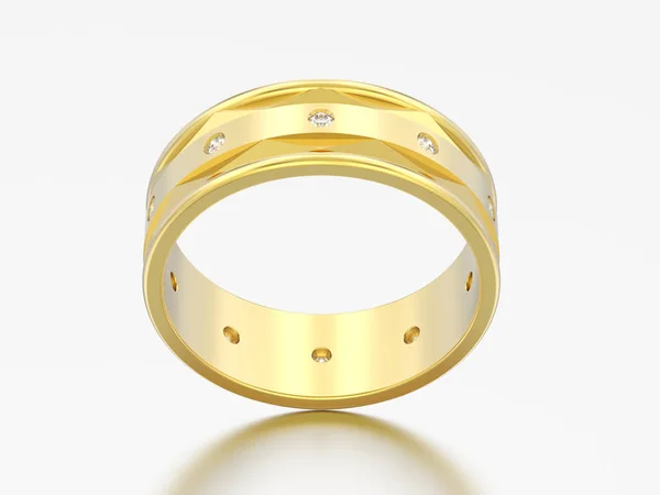 灰色の背景に のイラストの現代の婚約結婚式ダイヤの指輪 — ストック写真